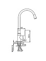 Смеситель для кухни, Frap, гибкий излив, с картриджем, белый, F4041 - фото 12