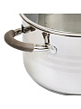 Кастрюля нержавеющая сталь, 3.9 л, крышка стекло, Daniks, Нара, GS-01413HY-20CA-2, серебристая, индукция - фото 12