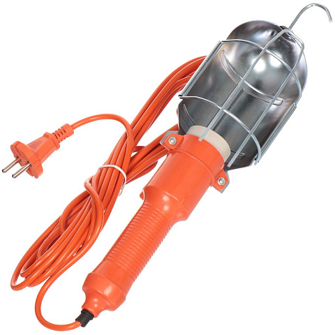 Светильник переносной 5 м, круглая вилка, оранжевый, Старт, CLB 101-5М