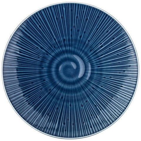 Тарелка обеденная, керамика, 26.5 см, круглая, Aquarelle Mirage, Bronco, 410-128