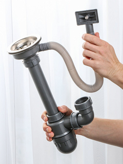 Сифон для мойки, 3&quot; 1/2, 40х40/50, пер прям, Aqwin, YT-CBC-027