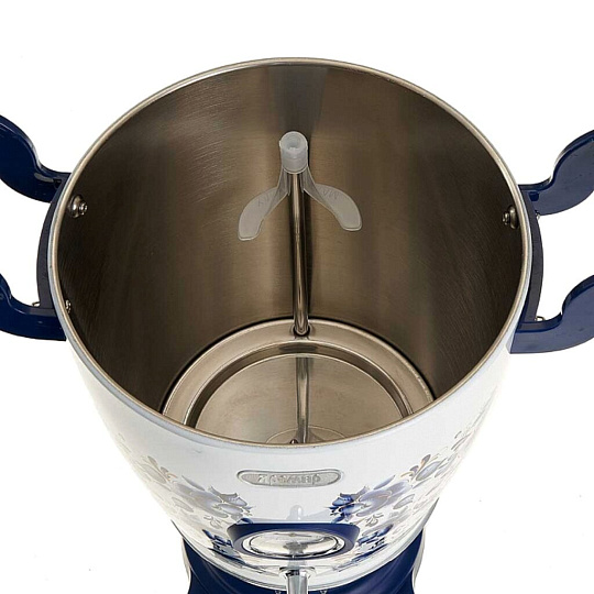 Самовар электрический Яромир, Гжель ЯР-1801, 4 л, 2300 Вт, скрытый нагревательный элемент, металл