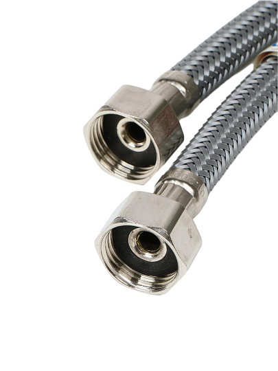 Подводка для воды М10-1/2"х0.3 м, пара, сталь, полиамид, AquaLine