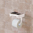 Держатель для туалетной бумаги, с полочкой, пластик, белый, Idea, М2224 - фото 2