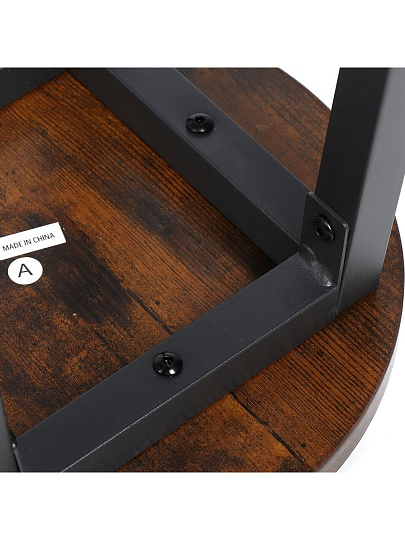 Стул 300х300х650 мм, ДСП, сталь, 2 штуки, сиденье круглое, на болтах, Лофт, LBC32X