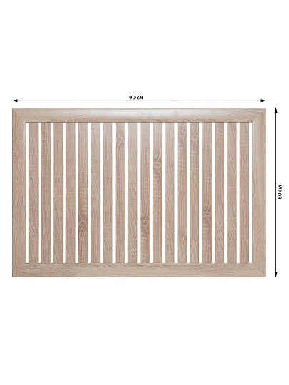 Экран для радиатора, МДФ, 900х600 мм, дуб сонома, реечный, Стильный Дом
