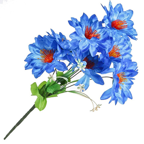 Цветок искусственный декоративный пасхальный, Георгин резной, 50 см, в ассортименте, FY079