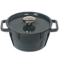 Кастрюля чугун, 2.2 л, крышка чугун, круглая, Pyrex, SC4AC20, серая, индукция