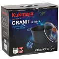 Кастрюля алюминий, антипригарное покрытие, 6 л, с крышкой, крышка стекло, Kukmara, Granit Ultra, кга62а, красная - фото 6