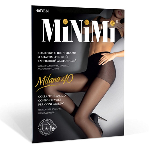 Колготки MINIMI Mini MILANA 40 Nero 3 шортики