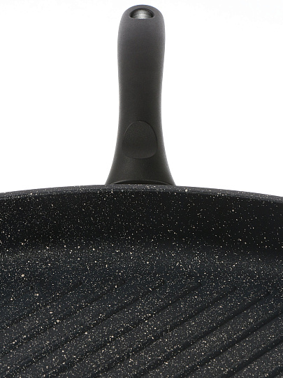 Сковорода-гриль алюминий, 28 см, антипригарное покрытие, Нева Металл Посуда, Литая, индукция, SP080128i