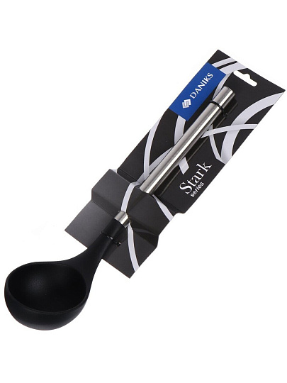 Половник силикон, навеска, черный, Daniks, Stark, YW-KT258-2