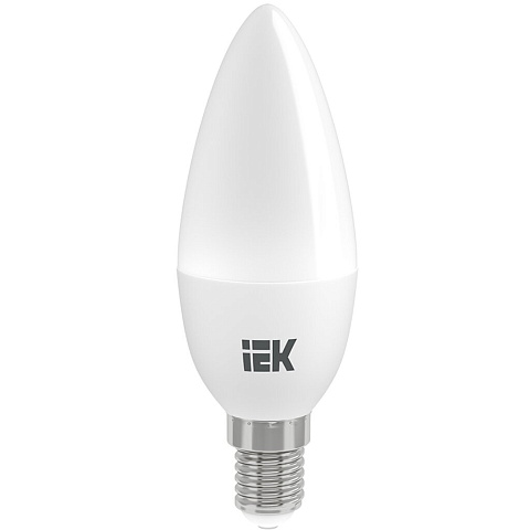 Лампа светодиодная E14, 9 Вт, 60 Вт, 230 В, свеча, 3000 К, свет теплый белый, IEK, C35, LED