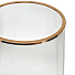 Ваза стекло, настольная, 25 см, Цилиндр, Y6-6349, с золотой отводкой, графит - фото 2