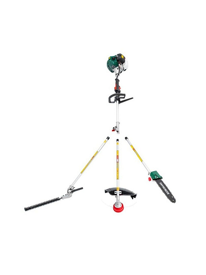 Садовый многофункциональный инструмент бензиновый, Favourite, BT 56KIT, 133305633, 3.3 л.с., 56 куб.см, D-ручка, леска/диск, разборный вал