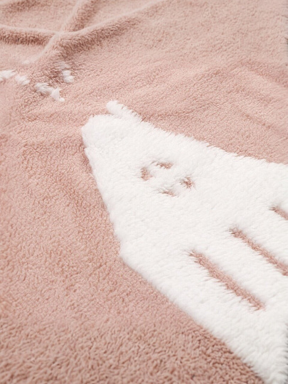 Плед 1.5-спальный, 150х200 см, микрофибра, 100% полиэстер, Silvano, Домики, кофе с молоком, AI-1504010