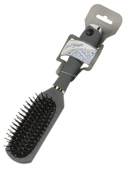 Расческа для волос массажная, узкая, графит, Studio style, 844164-4549