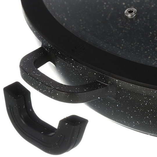 Сотейник алюминий, 28 см, 3.2 л, антипригарное покрытие, Mercury, Мрамор, 6226-MC, с крышкой, индукция