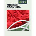 Подвесное кресло Кокон, 1-мест, 110х86х198 см, 150 кг, Green Days, белое, ротанг, подушка красная, H073-19-1850 - фото 9