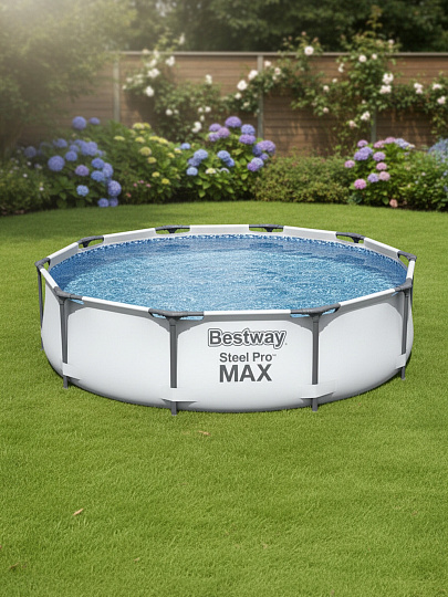 Бассейн каркасный Bestway, 305х76 см, Steel Pro Max Frame Pool, 56406, 4678 л