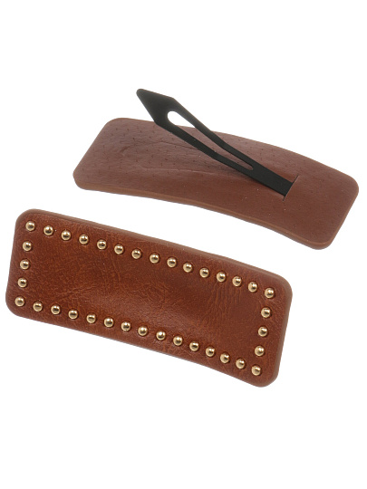 Набор зажимов для волос 7 см, 2 шт, металл, полимер, Y4-11629