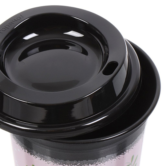 Стакан-тамблер 400 мл, полипропилен, Wowbottles, универсальное горлышко, с крышкой, в ассортименте, КК3150