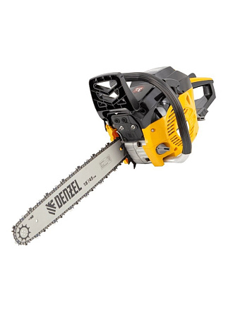 Пила цепная бензиновая, Denzel, 3.5 л.с., длина шины 45 см, шаг цепи 0.325 дюйм, 72 звена, DGS-5218