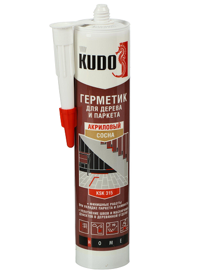Герметик акриловый, для дерева, KUDO, KSK-315, 280 мл, сосна