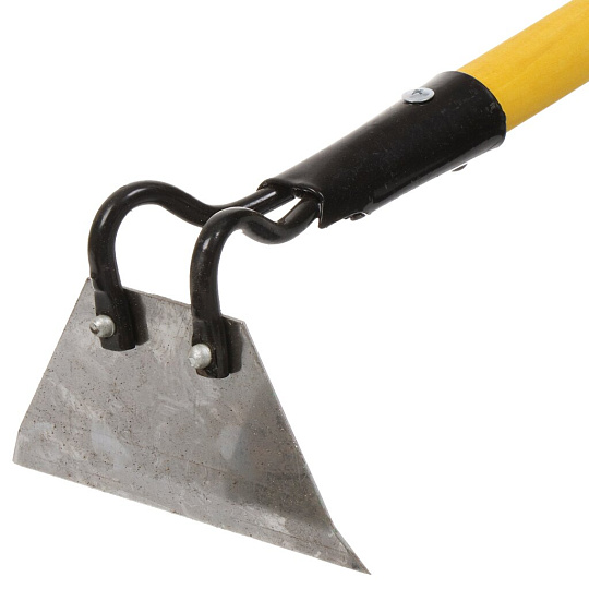 Тяпка нержавеющая сталь, 150х90 мм, с черенком, черенок окрашен, d30, Клевер