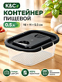 Контейнер пищевой пластик, 0.5 л, 16х11х5.5 см, герметичный, с паровыпуском, К&amp;amp;C, WOW Locker, WL 500
