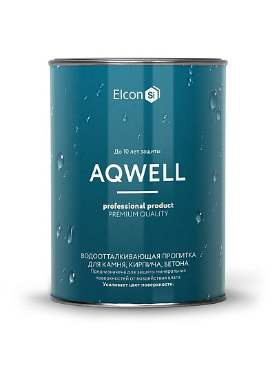 Пропитка Elcon, Aqwell, кремнийорганический гидрофобизатор, 0.9 л