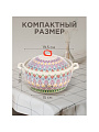 Кастрюля для запекания керамика, 24х10 см, 1.6 л, круглая, с крышкой, Восток, Y6-10192/Y4-9178 - фото 3