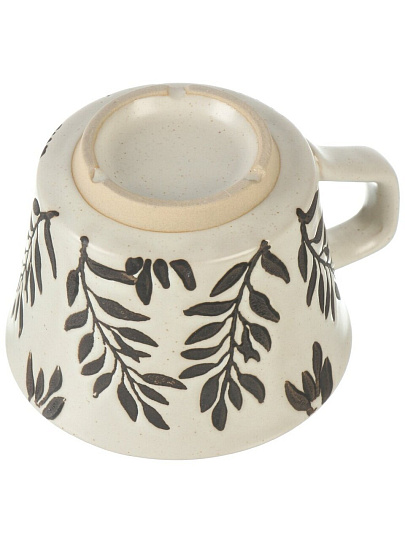 Кружка керамика, 300 мл, Ветви эко, 10х7.5 см, Y4-8985, графит