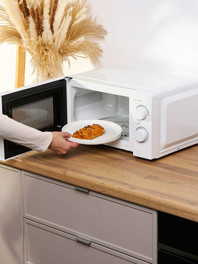 Микроволновая печь Rion, P70T20L-VD, 20 л, 700 Вт, механическая, 6 уровней мощности, белая