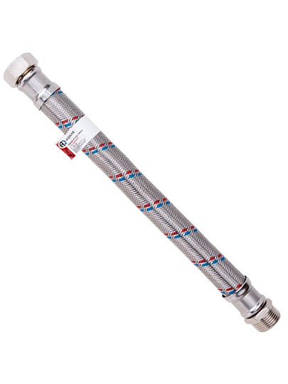 Подводка для воды 1&quot;х0.8 м, г-ш, латунь, Гигант, AquaLine