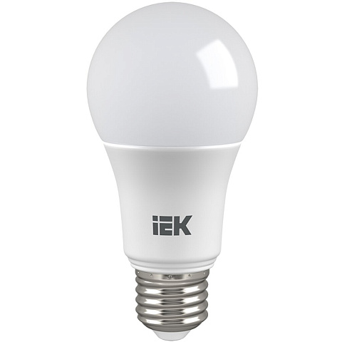 Лампа светодиодная E27, 15 Вт, 100 Вт, 230 В, груша, 3000 К, свет теплый белый, IEK, A60, LED