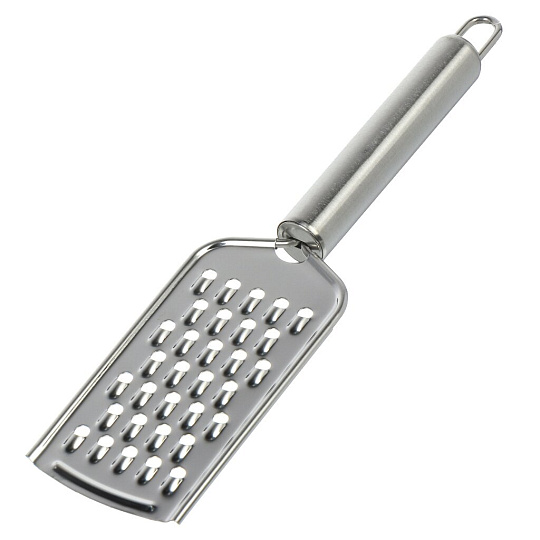 Терка ручная 24.5 см, нержавеющая сталь, рукоятка нержавеющая сталь, крупная, Daniks, Classic, S-DC12-KT1119-28B