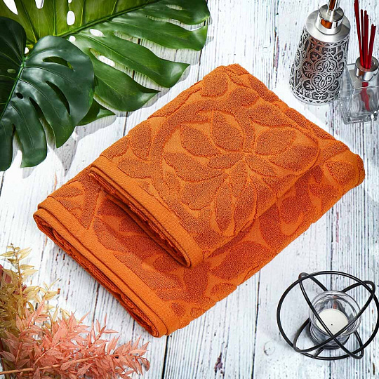 Полотенце банное 70х140 см, 100% хлопок, 420 г/м2, Frida Hardal, TAC, горчичное, 1820, Турция