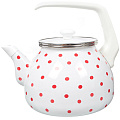 Чайник эмалированный Interos 6009 Горошек, 3 л - фото 3