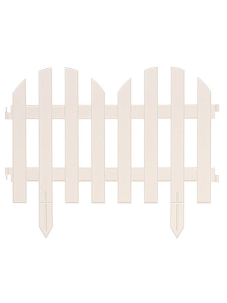 Забор декоративный пластмасса, Palisad, №4, 28х300 см, белый, ЗД04