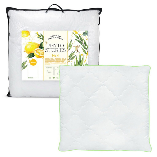 Подушка 70 х 70 см, эвкалиптовое волокно, чехол микрофибра 100% полиэстер, кант, Phyto Stories