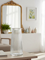 Ваза стекло, настольная, 20х9 см, Вертикаль, A060222, прозрачная