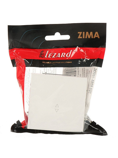 Выключатель скрытой установки, одноклавишный, без заземления, 10 А, 250 В, пластик, IP20, белый, проходной, безвинтовой, зажим/клемма, Lezard, Zima, 704-0288-105QC