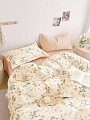 Постельное белье 1.5-спальное, простыня 150х220 см, 1 наволочка 50х70 см, пододеяльник 145х215 см, Silvano, поплин, персиковое, Цветы 10/409-PC/SLV - фото 2