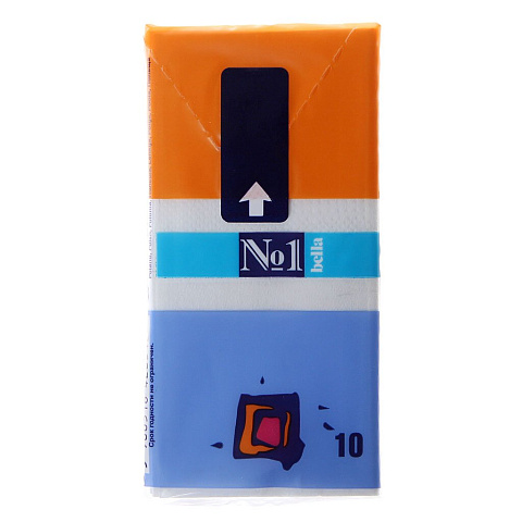 Бумажные платочки 10 шт, одноразовые, без запаха, Bella, BE-042-H100-012
