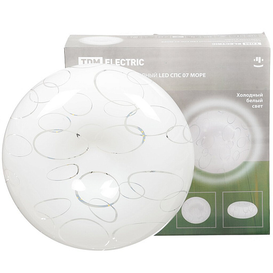 Светильник светодиодный, TDM Electric, СПС 07 Море, 15 Вт, 4000 К, 810 Лм, IP20, 30х30х10 см, белый, SQ0329-0194