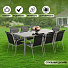 Мебель садовая Green Days, Элла, черная, стол, 190х90х72 см, 8 стульев, 110 кг, YTCT009-2 - фото 12