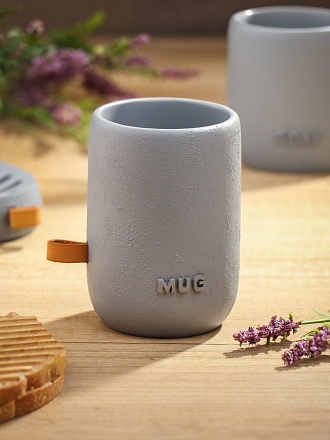 Стакан для зубных щеток, пластик, серый, RE1158AA-TB