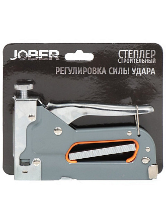 Степлер строительный регулируемый, 4-14 мм, тип скоб 53, Jober, 391001