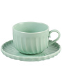 Чайная пара фарфор, 2 предмета, на 1 персону, 220 мл, Nouvelle Home, Fresh Taste, 1730269, Light green